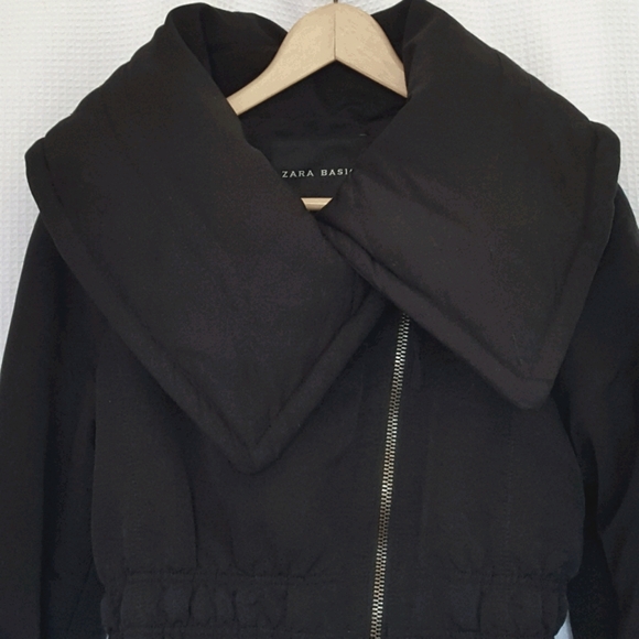 Zara Women's Med Black Light Quilted Jacket Coat - Picture 7 of 11
